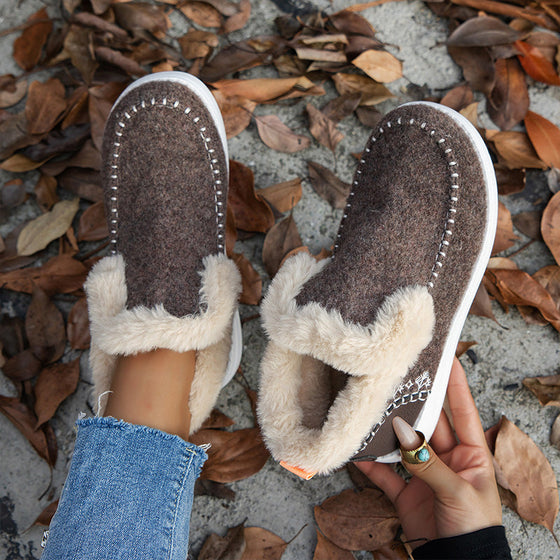 ❄️Damen Winterstiefeletten rutschfest mit Kunstfellfutter