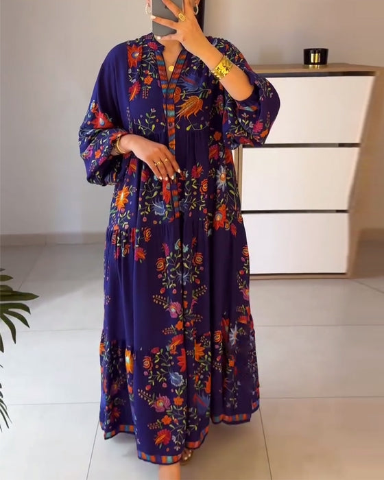Kleid Elegant Blumenmuster