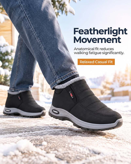 Winterliche Dick Gefütterte Schneestiefel, Slip-On Warme Freizeitschuhe Für Damen Und Herren