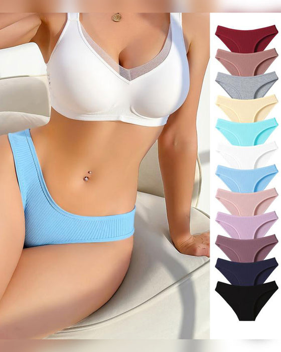 Slip Damen Atmungsaktiv Vertikal Gestreifte Textur Fühlt Sich Bequem An Modisch Mittelwaist