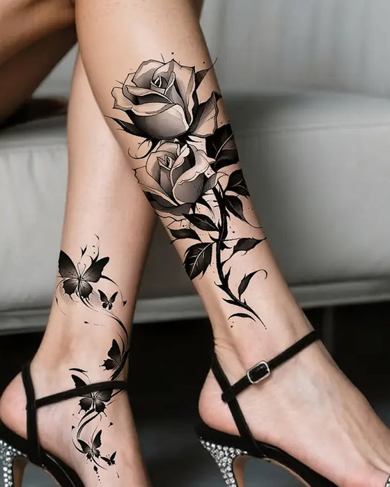 Simulierte Blumen-Tattoo-Sticker Für Den Arm