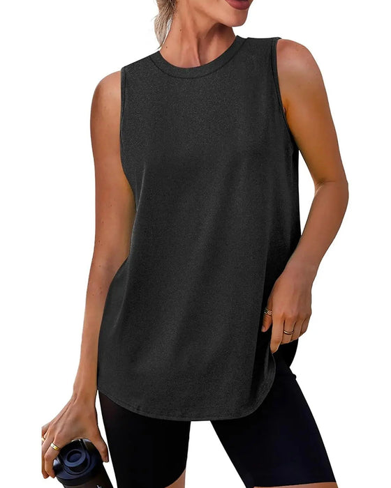 Tanktop locker geschnitten Unifarben ärmellos