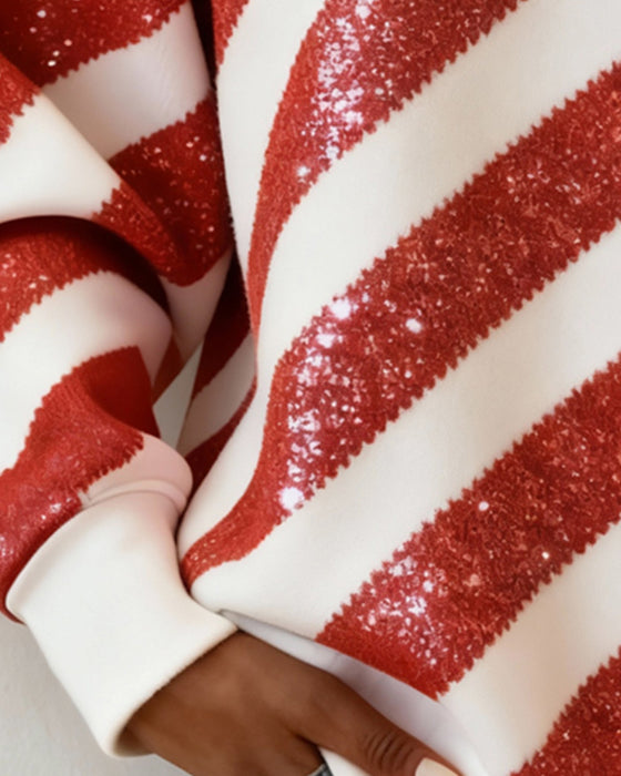 Sweatshirt mit Schifferkragen und Rundhalsausschnitt