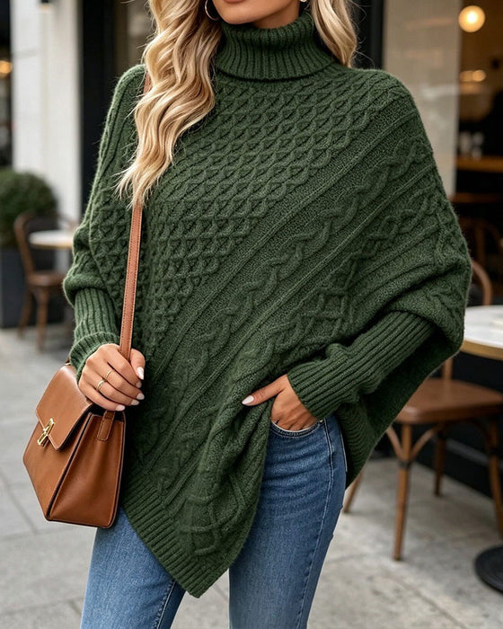 Pullover Unregelmäßig Unifarben Pullover