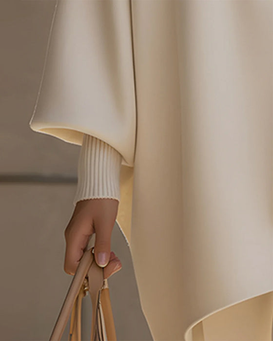 Halb-Zip-Sweatshirt mit Laternenärmeln und Reverskragen