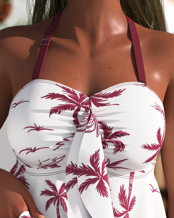 Tankini Palmenbaum Druck Bade Rock