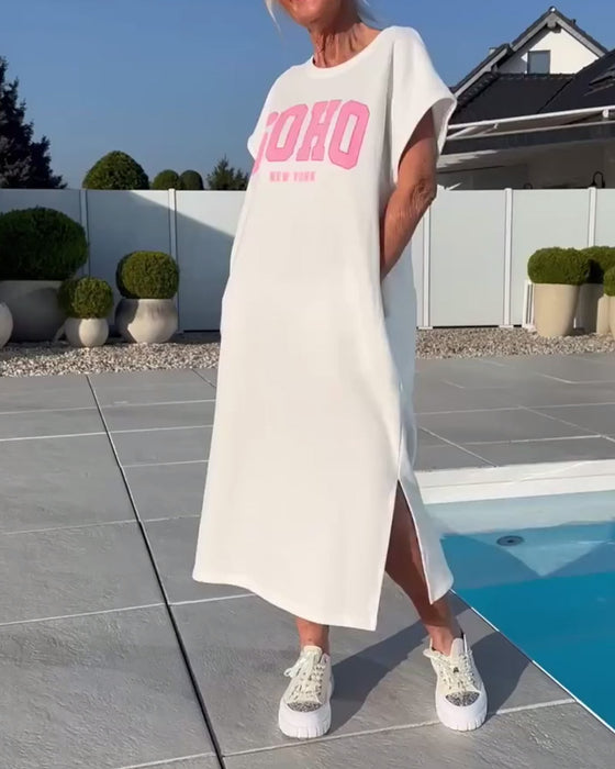 Kleid Mode Weit Schlitz