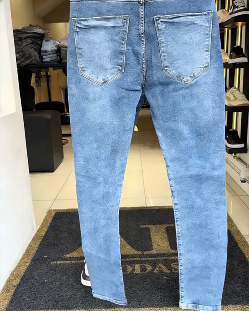 Jeans Distressed Slim Fit Tapered