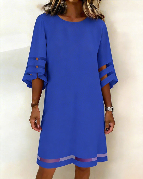 Kleid Halbarm Casual Gerade