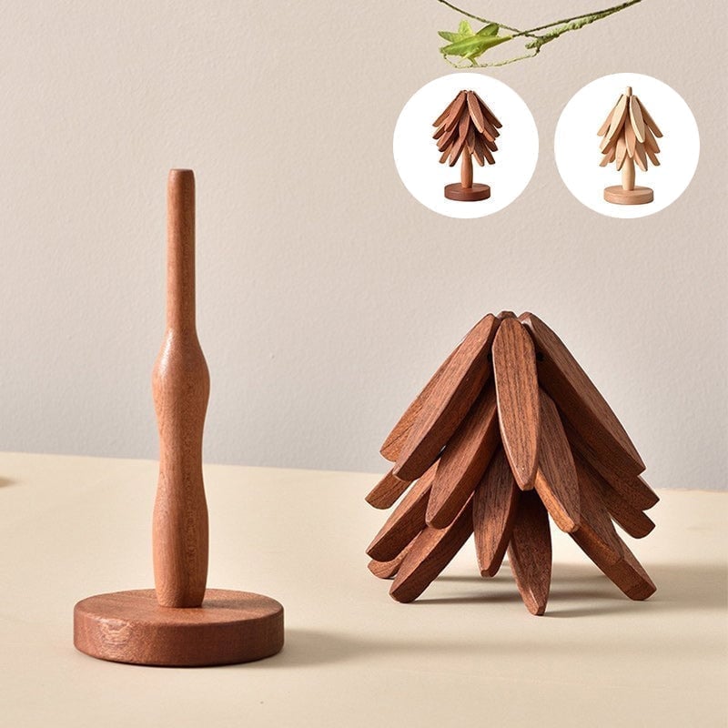 👍Baum Massivholz Isolierung Platzset
