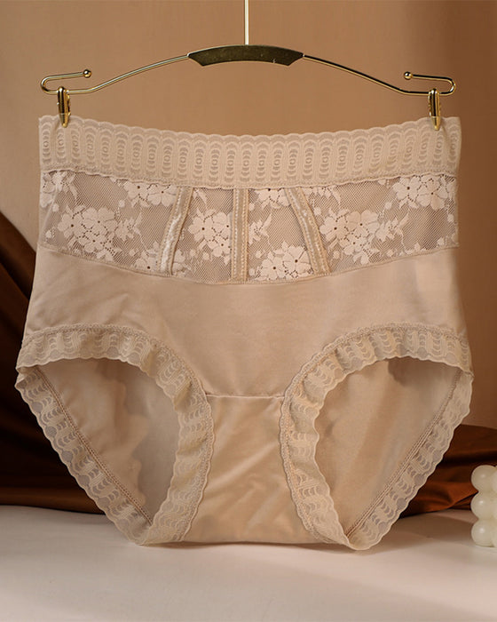 Hochtaillierte Spitzenunterhose für Damen
