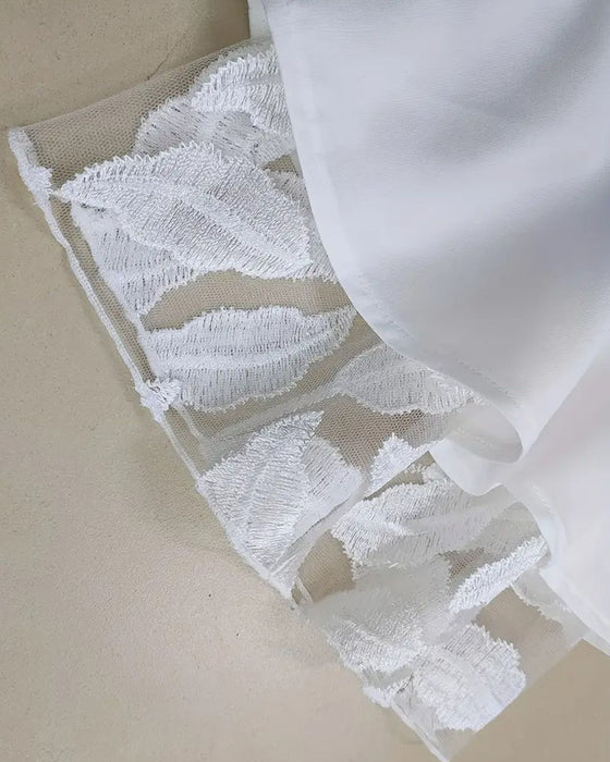 Bluse modisch Schwenkärmel französisch