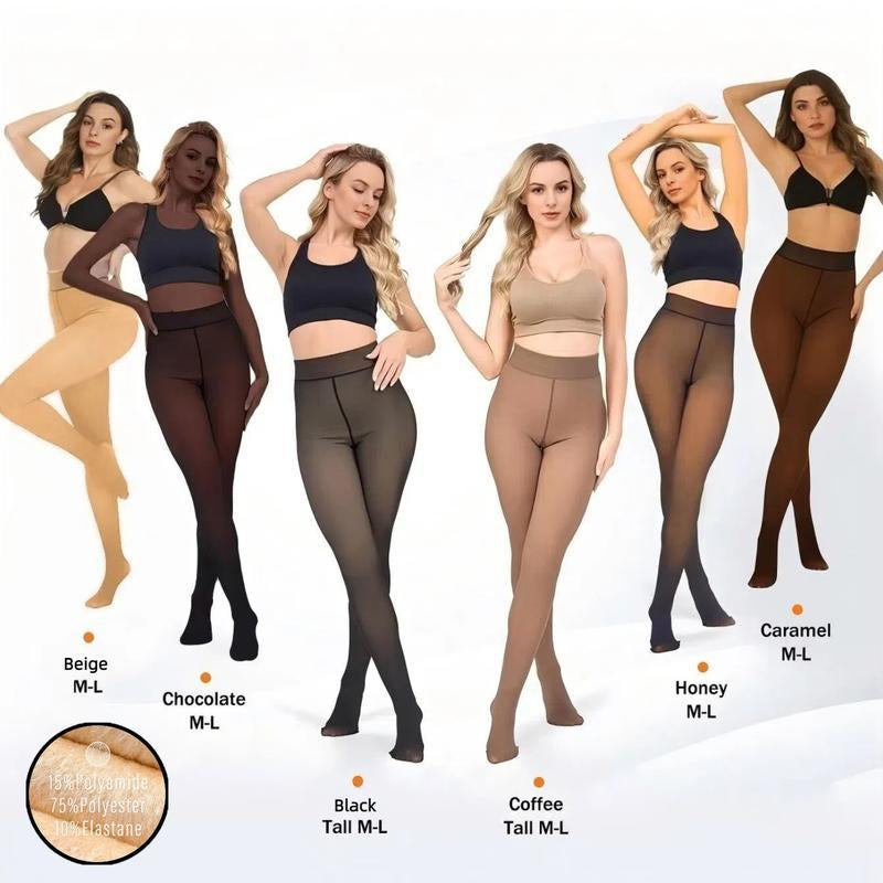 Fleecegefütterte formende Leggings mit einer Naht