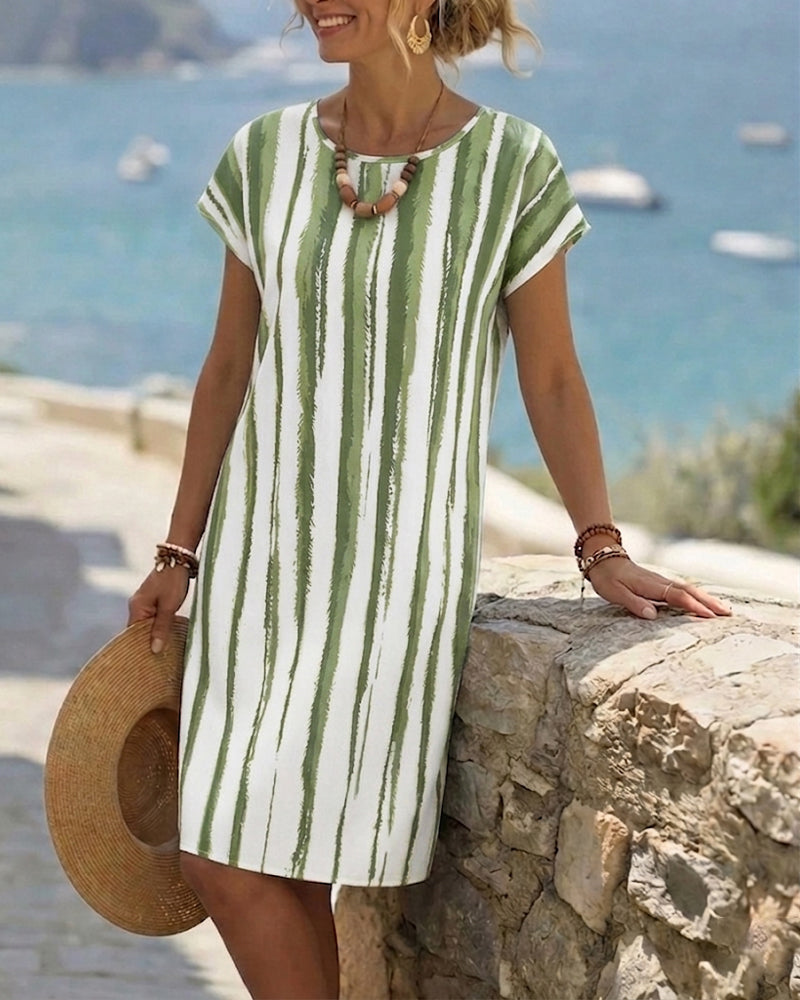 Kleid Vertikaler Streifen Shift