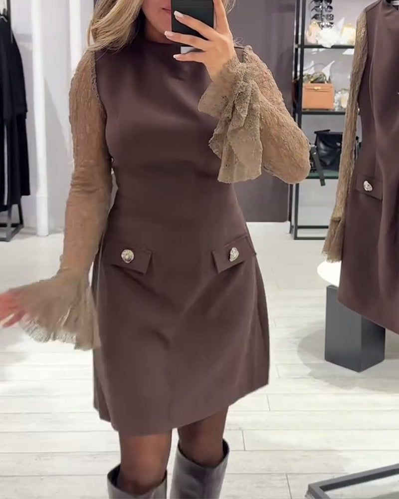 Stilvolles und elegantes Kleid mit Glockenärmeln