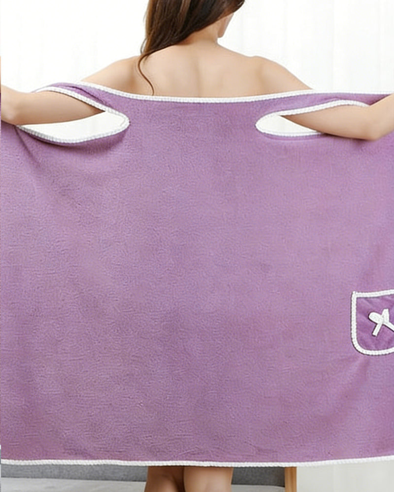 Bademantel Damen Korallen Fleece