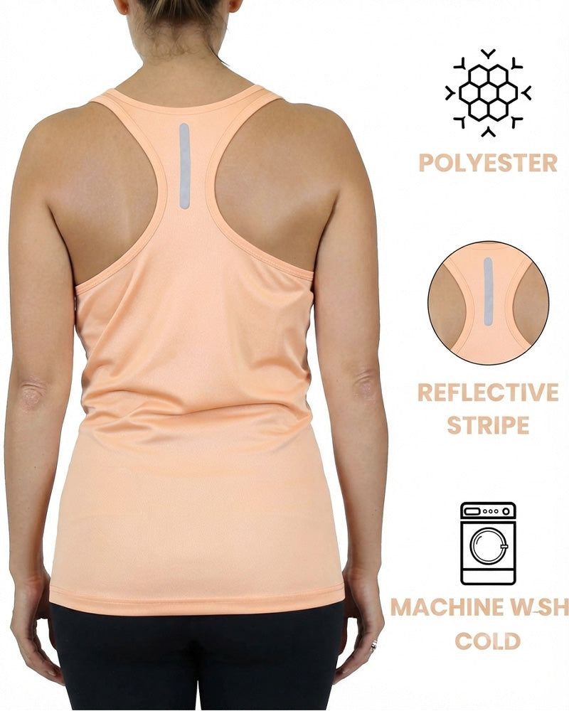 Tank Top Einfarbig Ärmellos U-Ausschnitt Cross-Back