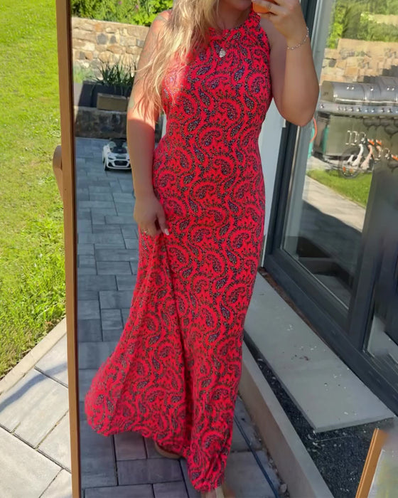 Kleid Halter Ärmellos Figurbetont