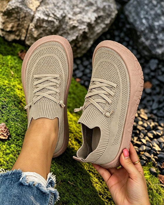 Flach Gehen Sneakers Komfort