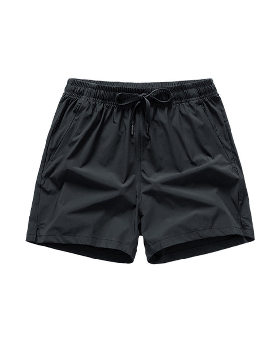 Shorts Männer Elastischer Bund Tasche Schnelltrocknend Eis-Seide Sport