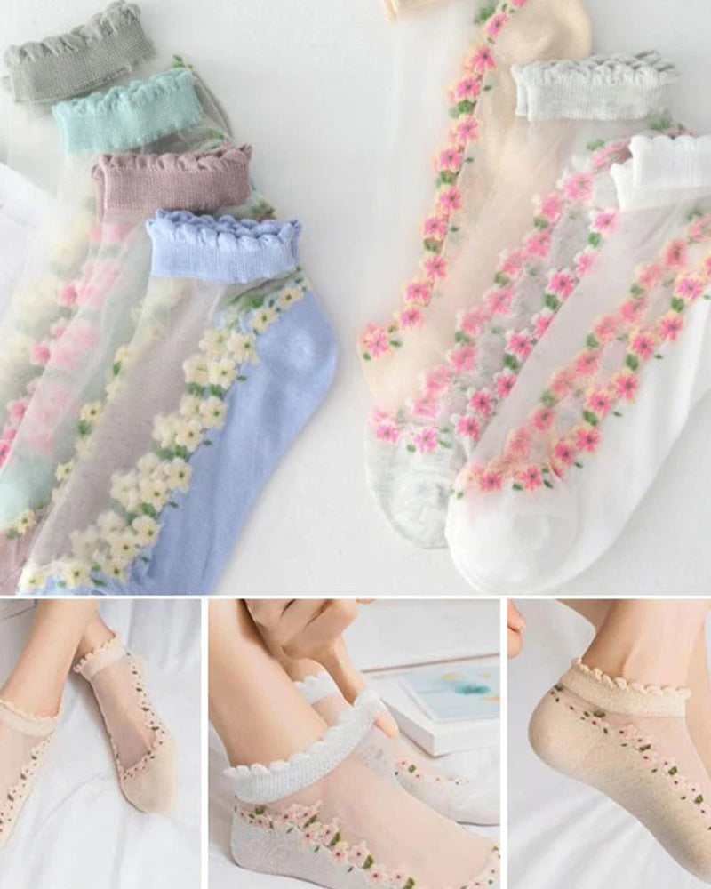 Sommer Blumig Atmungsaktive Socken