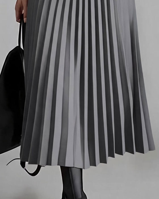 Kleid Patchwork Plissiert Midi