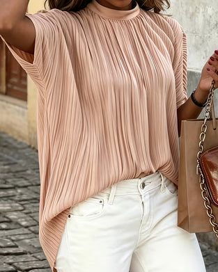 Bluse Kurzarm Einfarbig