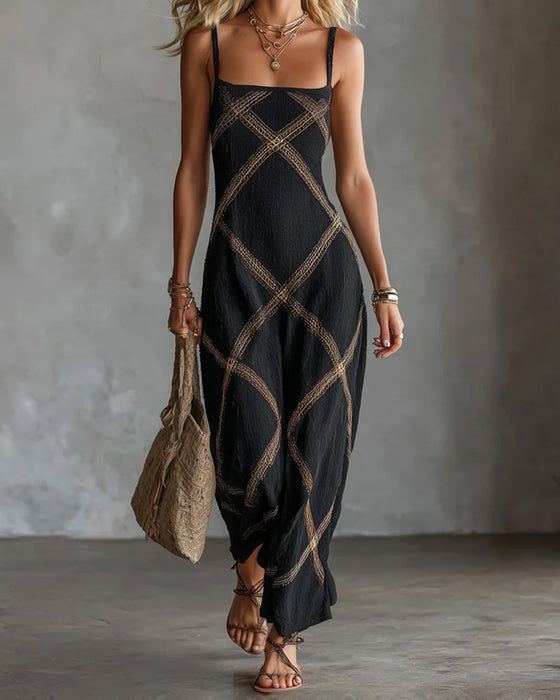 Kleid Lässig Spaghetti‑Träger