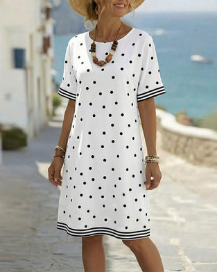 Kleid Polka-Dot Streifen Shift