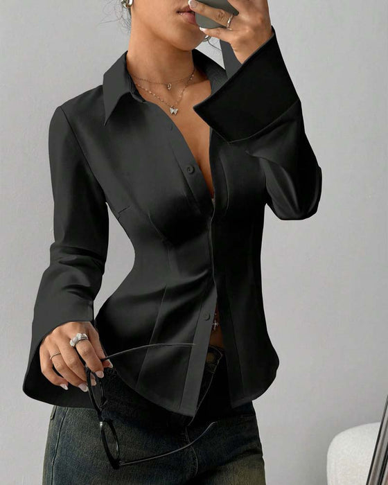 Damen Eleganter Slim-Fit Hemd