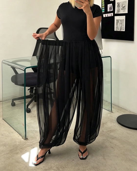 Hose Stilvolle Plissierte Sheer