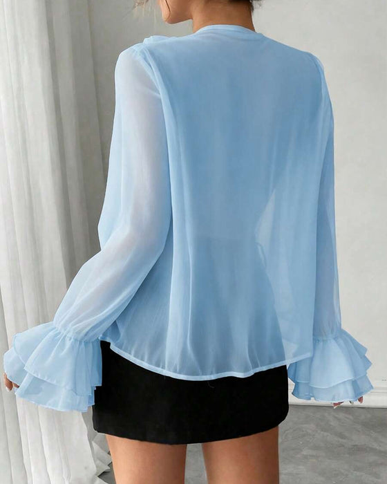 Bluse Stilvoll Elegant Rüschen