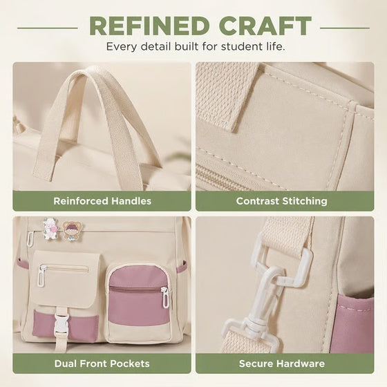 Tasche Geräumig Canvas Tote Fächer