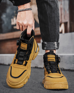 Schuhe Herren Outdoor Drehverschluss Arbeit 🔄👞 – Wasserdicht 💦, Rutschfest 🚶‍♂️, Bequem , Atmungsaktiv 🌬️