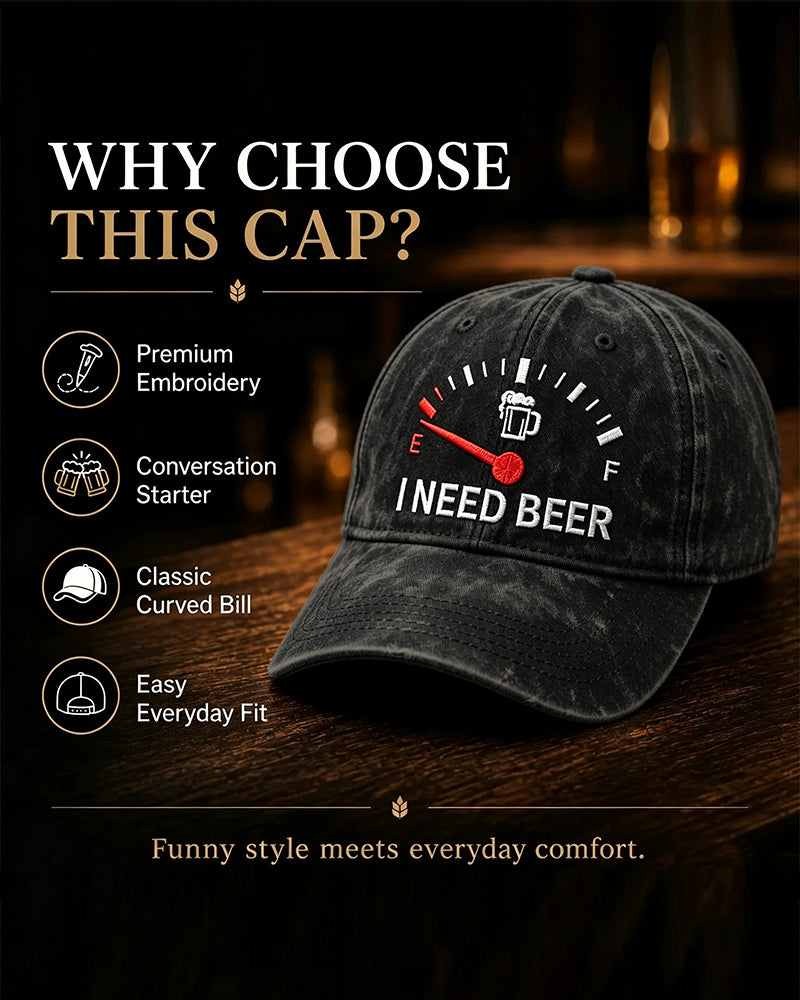 Dashboard Bier Bestickte Baseball Kappe