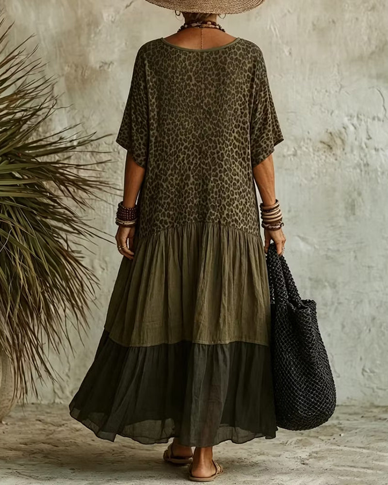 Lässiges Maxikleid Mit Leopardenmuster