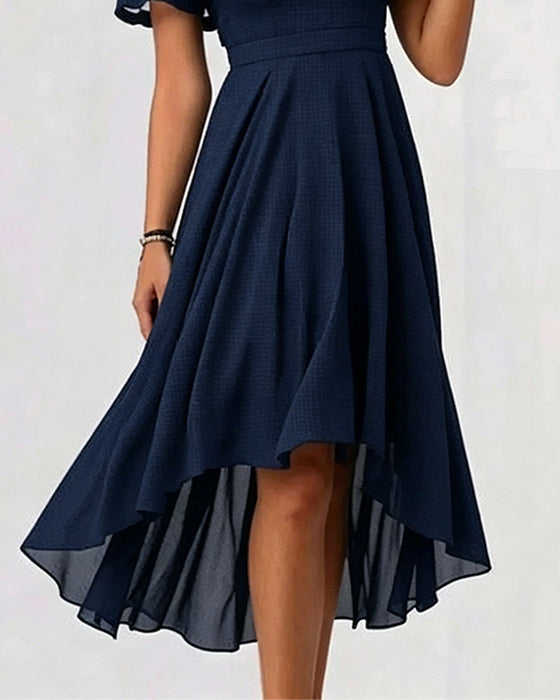 Kleid Mesh Patchwork Unregelmäßig
