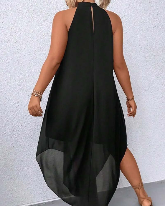 Kleid Ärmellos Halter Raffiniert