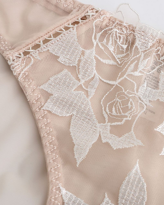 Büstenhalter Damen Ultra Dünn Sexy Rose Stickerei Spitze
