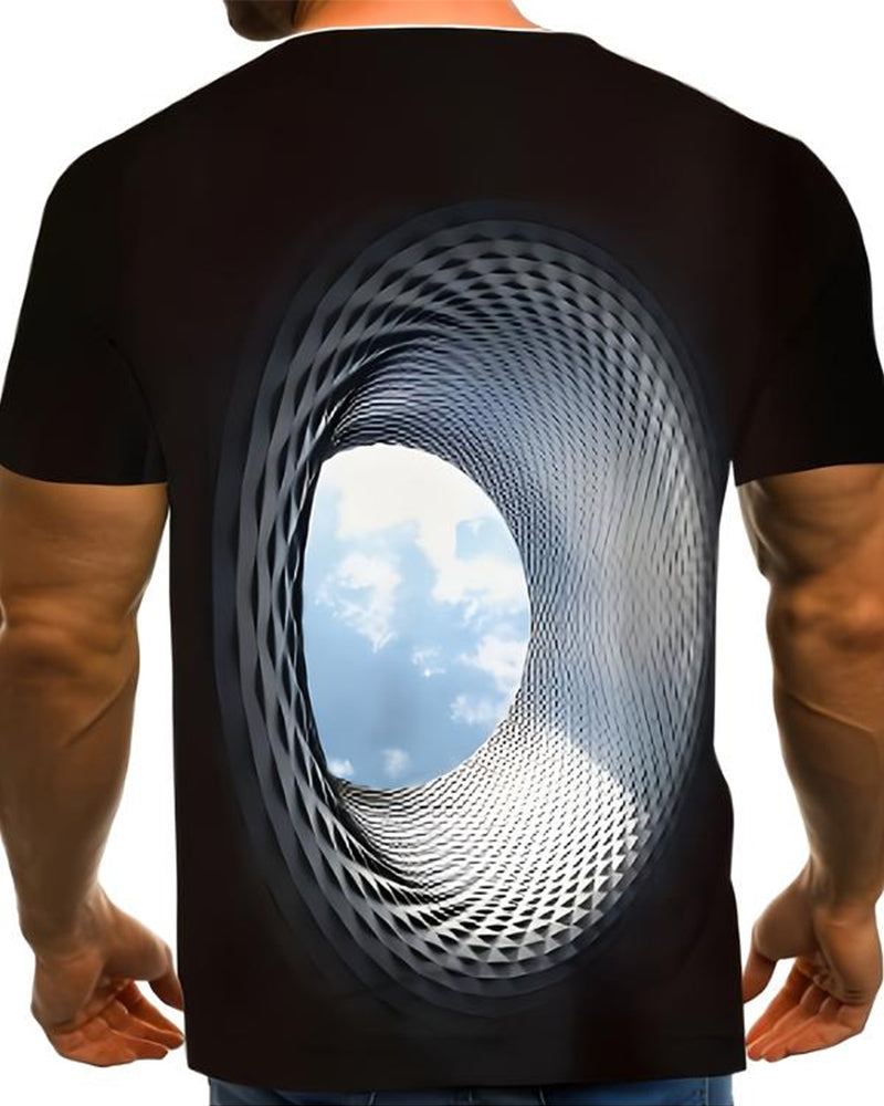 T-Shirt 3D Digitaldruck Mode Trend Lässig Herren Kurzarm