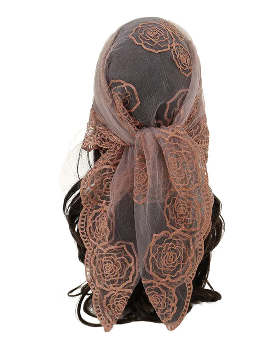 Blumen-Mesh Scallop Design Bandana