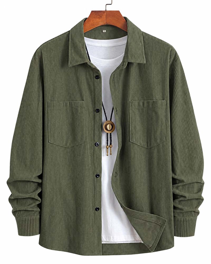 👔 Herren Lässige Cordhemdjacke – Klassische Textur Trifft Alltagskomfort