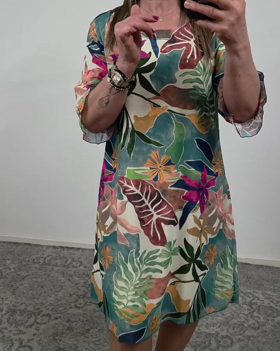 Kleid Tropisch Druck