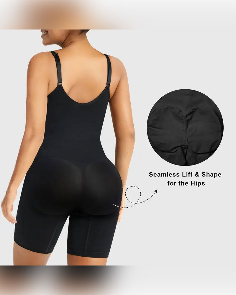 Shapewear für Damen Bauchkontrolle Bodysuit Reißverschluss Komfort Ultra Stretch Stoff
