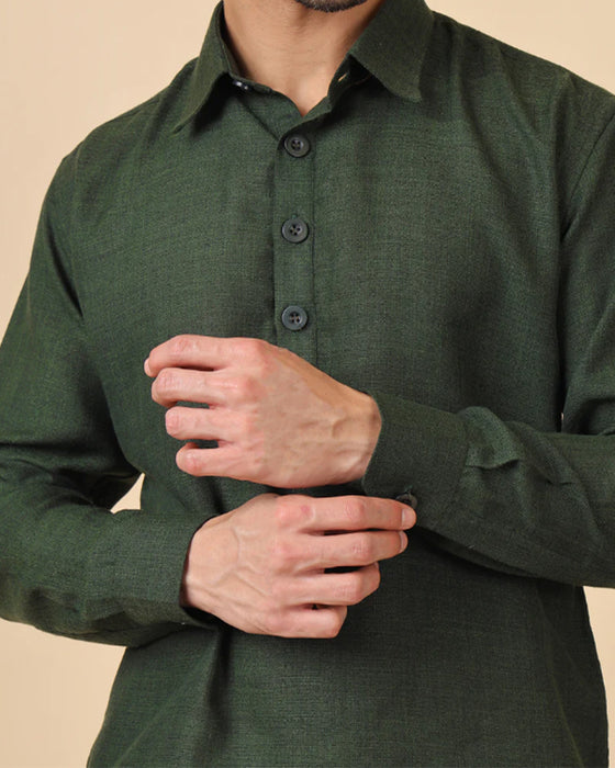 Hemd Herren Langarm Uni Farbe