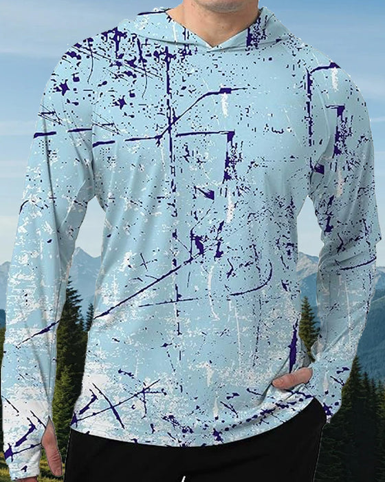 Herren Top Langarm Mit Print