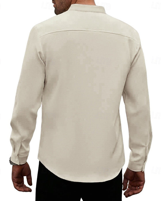 Herren Hemd Mode Mini-Mandarin-Kragen