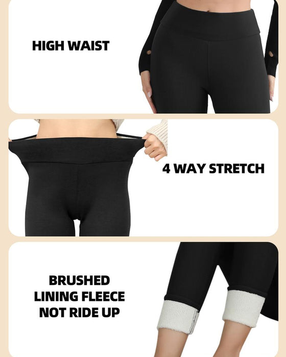 Leggings Warme Hohe Taille Gemütlich Gefüttert