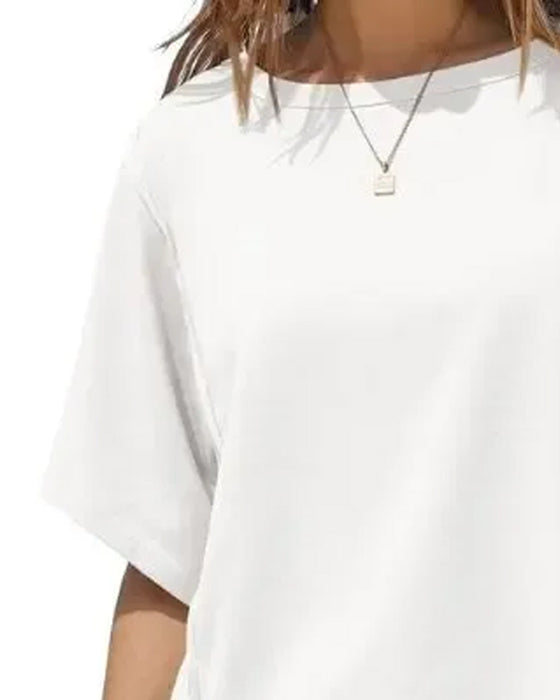 T-Shirts Kurz Drop Schulter Locker
