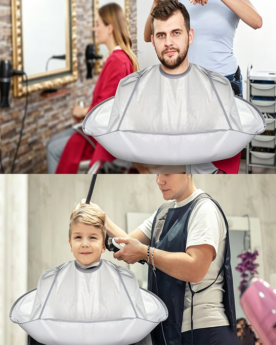 ✂🧹 Haarschneideumhang Mit Auffangbehälter